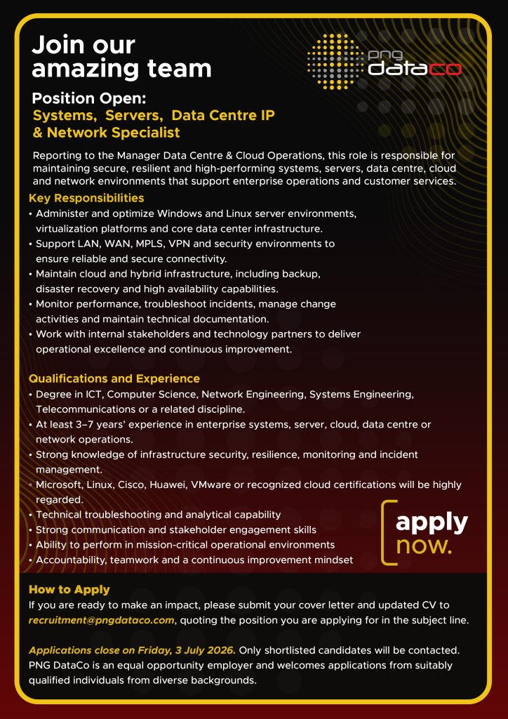 Systems, Servicers, Data Centre IP_Network Specialist